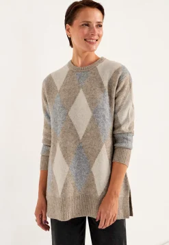 Strikket tunika med slidser | Cellbes