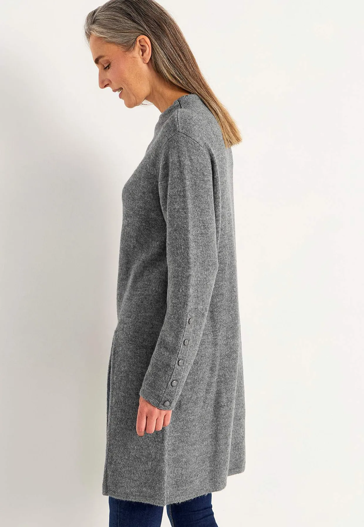 Strikket tunika med slids