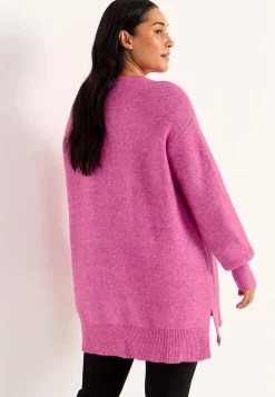 Strikket tunika med slidser