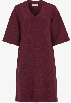 Strukturmønstret jerseykjole