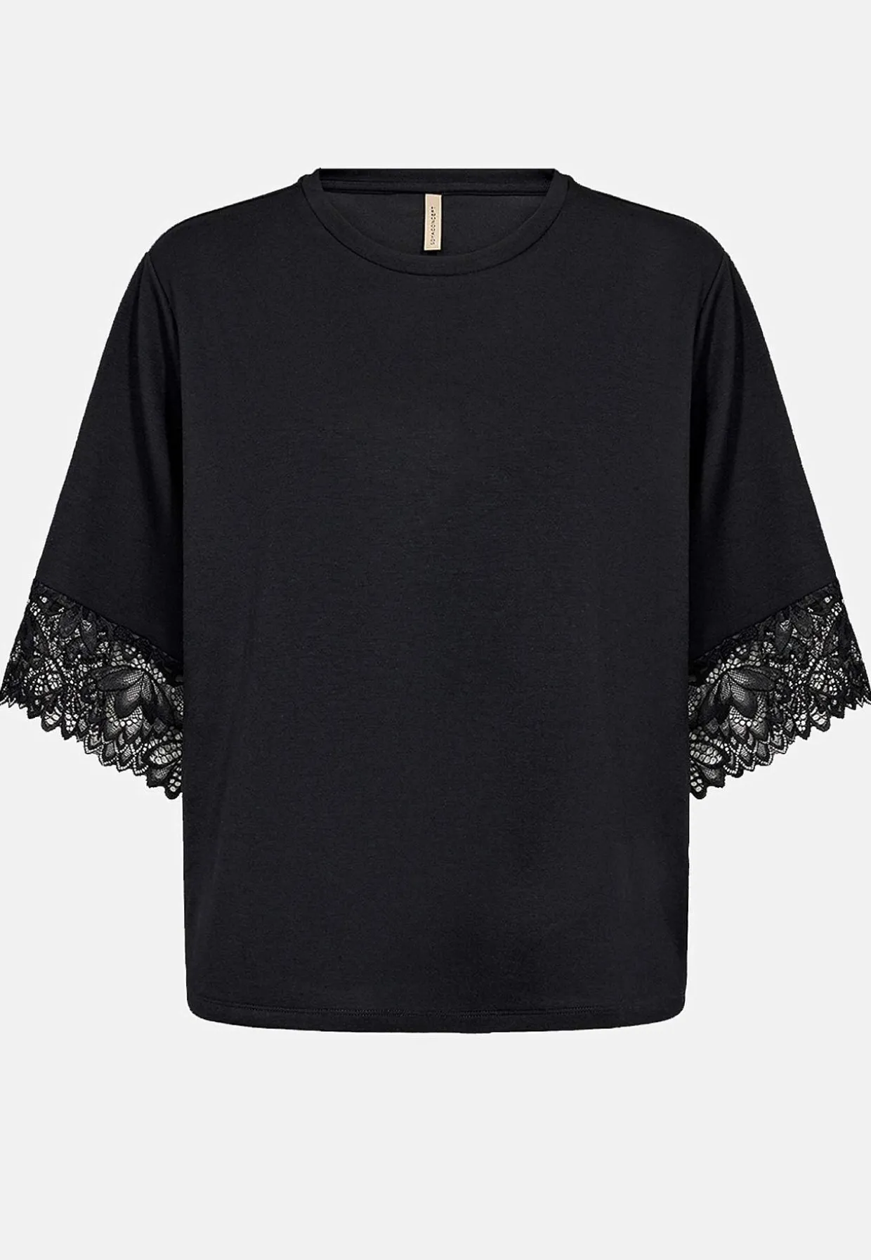 Superblød jerseytop med blonde