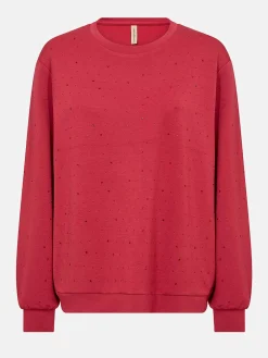 Superblød jerseytop med rhinsten