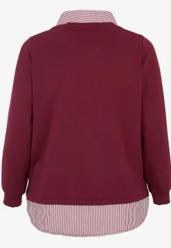 Superblød jerseytop med syet skjorte krave | Cellbes