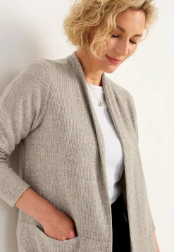 Superblød, lang cardigan med lommer Beata