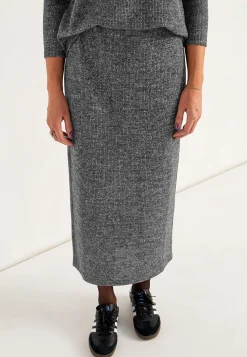 Superblød nederdel med slids Beata