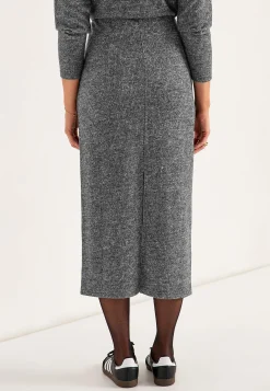 Superblød nederdel med slids Beata