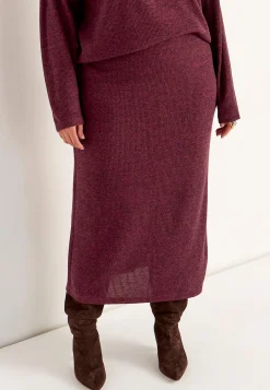 Superblød nederdel med slids Beata