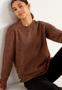 Superblød trøje med knapper