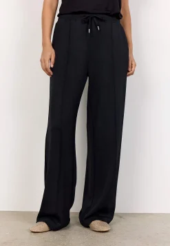 Superbløde jerseybukser med syede pressefolder