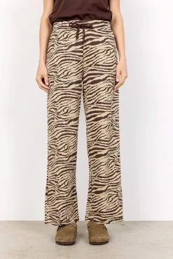 Superbløde jerseybukser med zebramønster