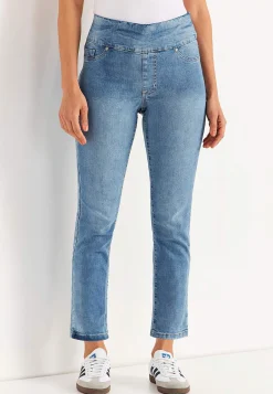 Superkomfortable ankeljeans i denim Elin