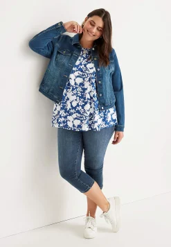 Superkomfortable caprijeggings i denim Elin