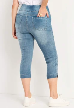 Superkomfortable caprijeggings i denim Elin