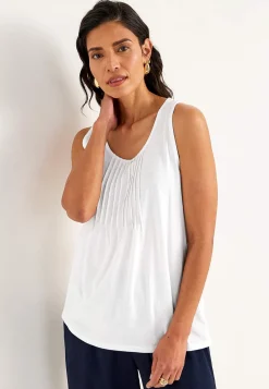 Tanktop med dekorativ fold | Cellbes