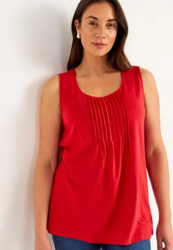 Tanktop med dekorativ fold