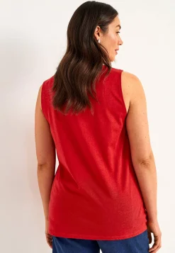 Tanktop med dekorativ fold