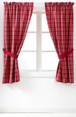 Ternede julegardiner X-mas check 2-pack