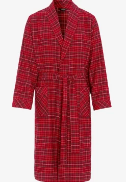 Ternet morgenkåbe i flonel