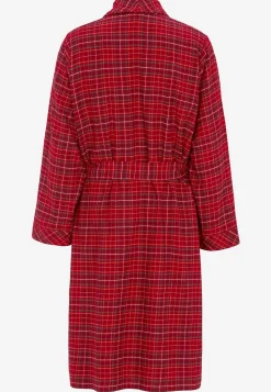 Ternet morgenkåbe i flonel