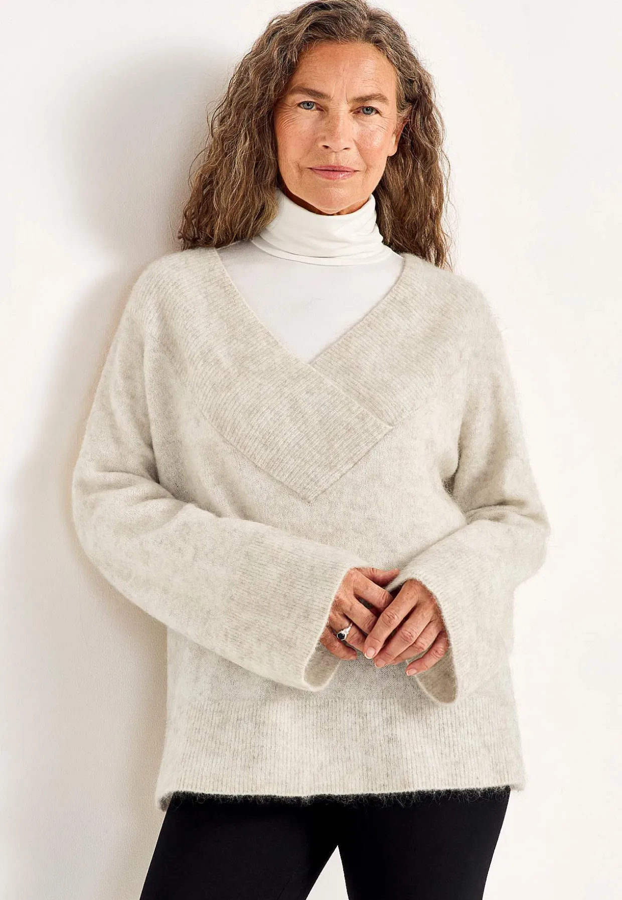 Trøje Premium i mohair- og uldblanding