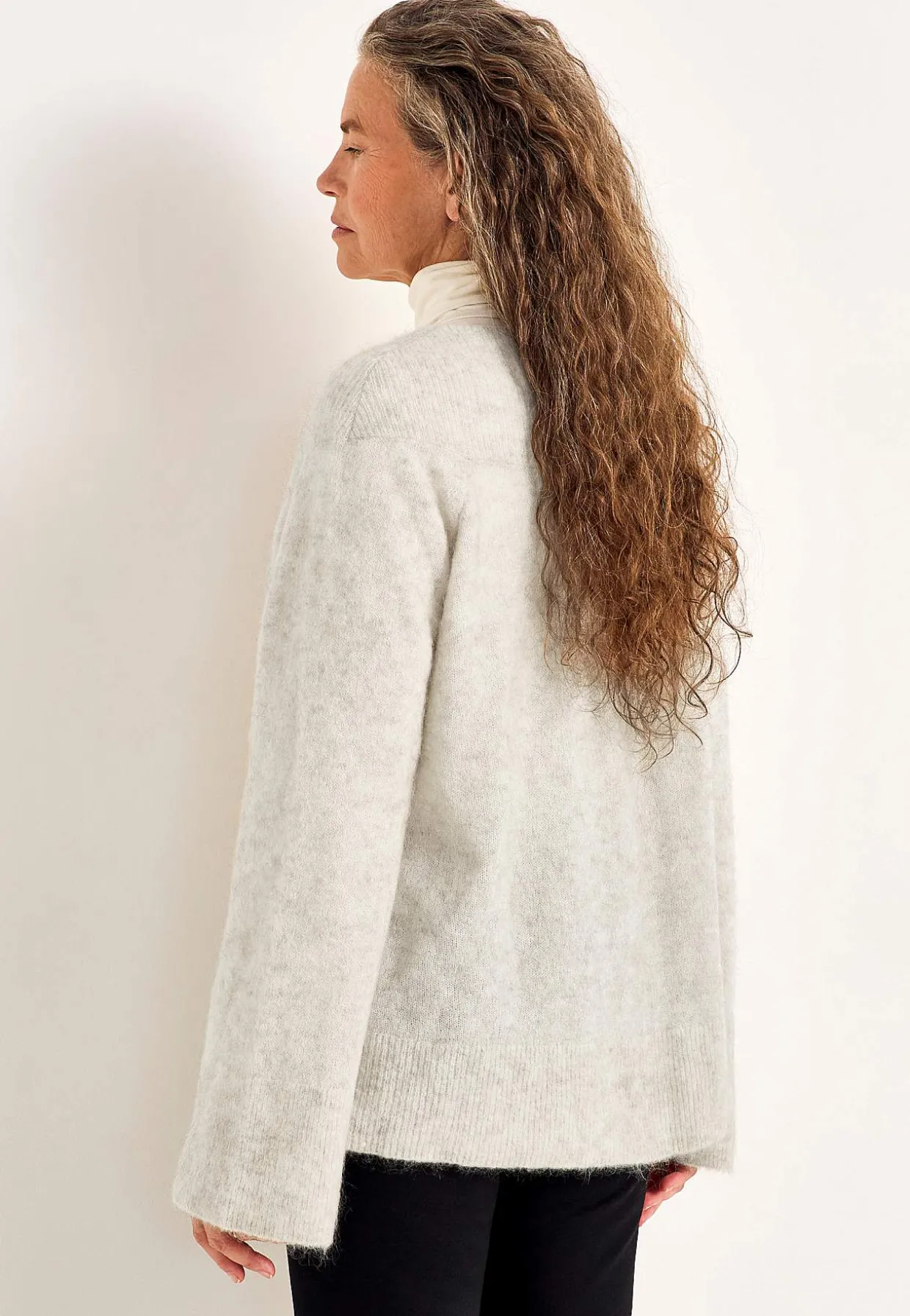 Trøje Premium i mohair- og uldblanding