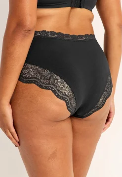 Trusse i bomuld med blondekant 3-pack