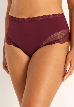 Trusse i bomuld med blondekant 3-pack