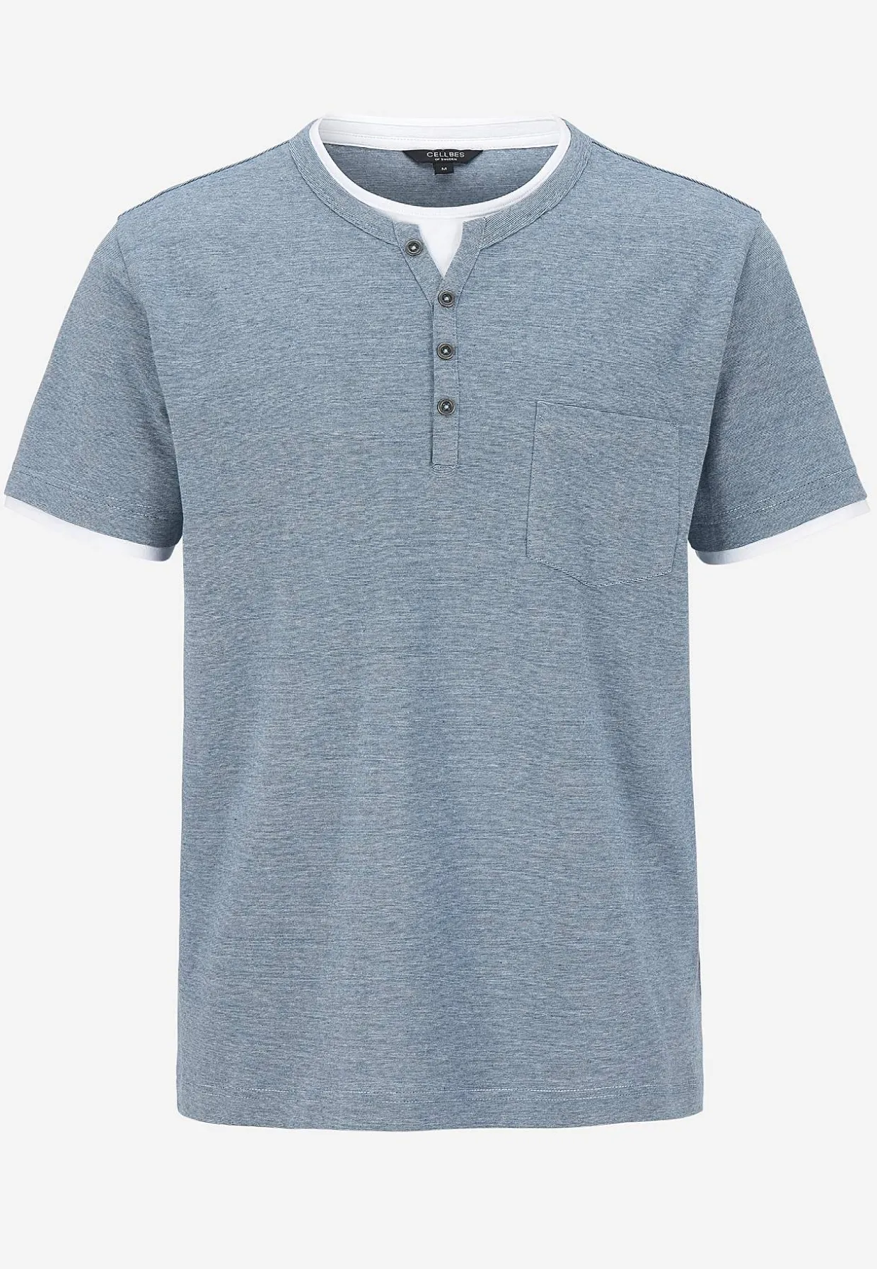 T-shirt med knapstolpe