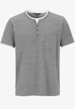 T-shirt med knapstolpe