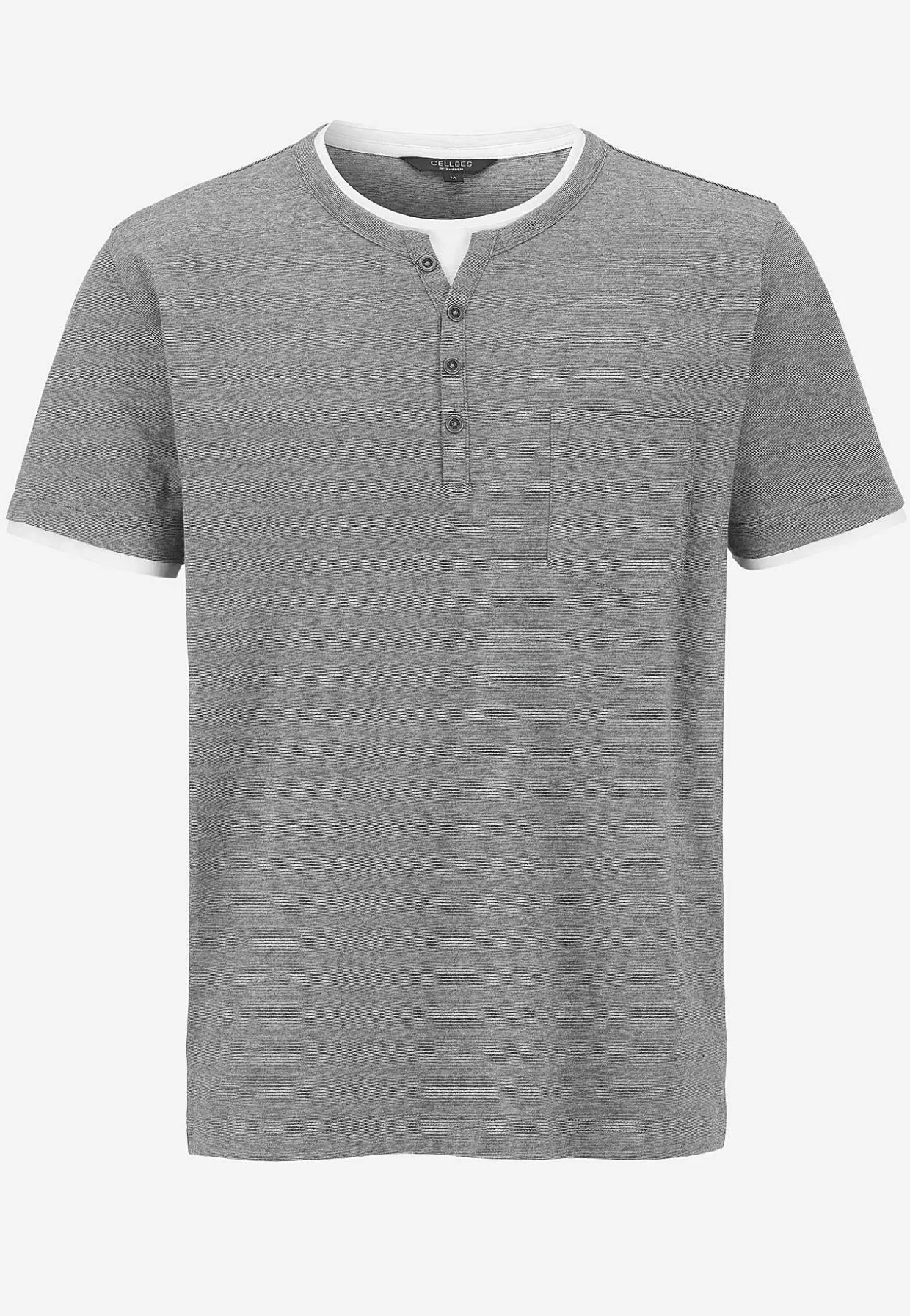 T-shirt med knapstolpe