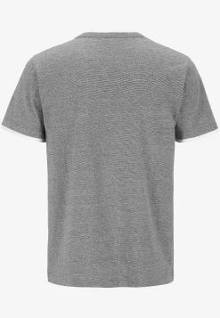 T-shirt med knapstolpe