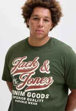 T-shirt med stort tryk ved fronten