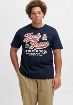 T-shirt med stort tryk ved fronten