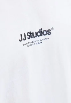 T-shirt med tryk ved fronten