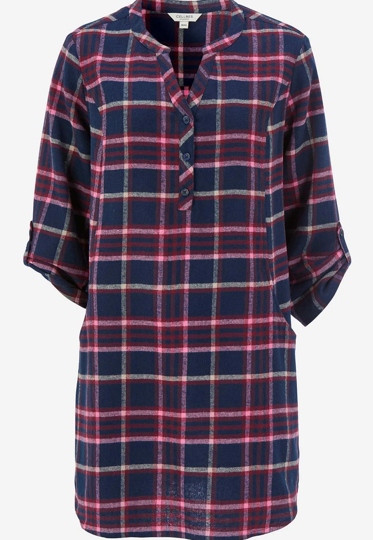 Tunika i flonel med lommer