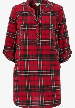 Tunika i flonel med lommer