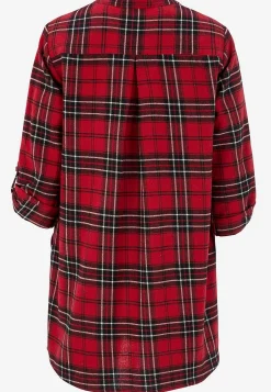 Tunika i flonel med lommer