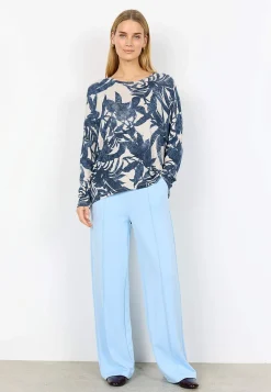 Ultrablød, mønstret jerseytop