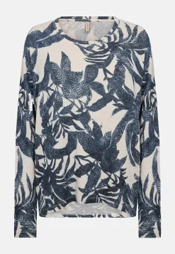 Ultrablød, mønstret jerseytop