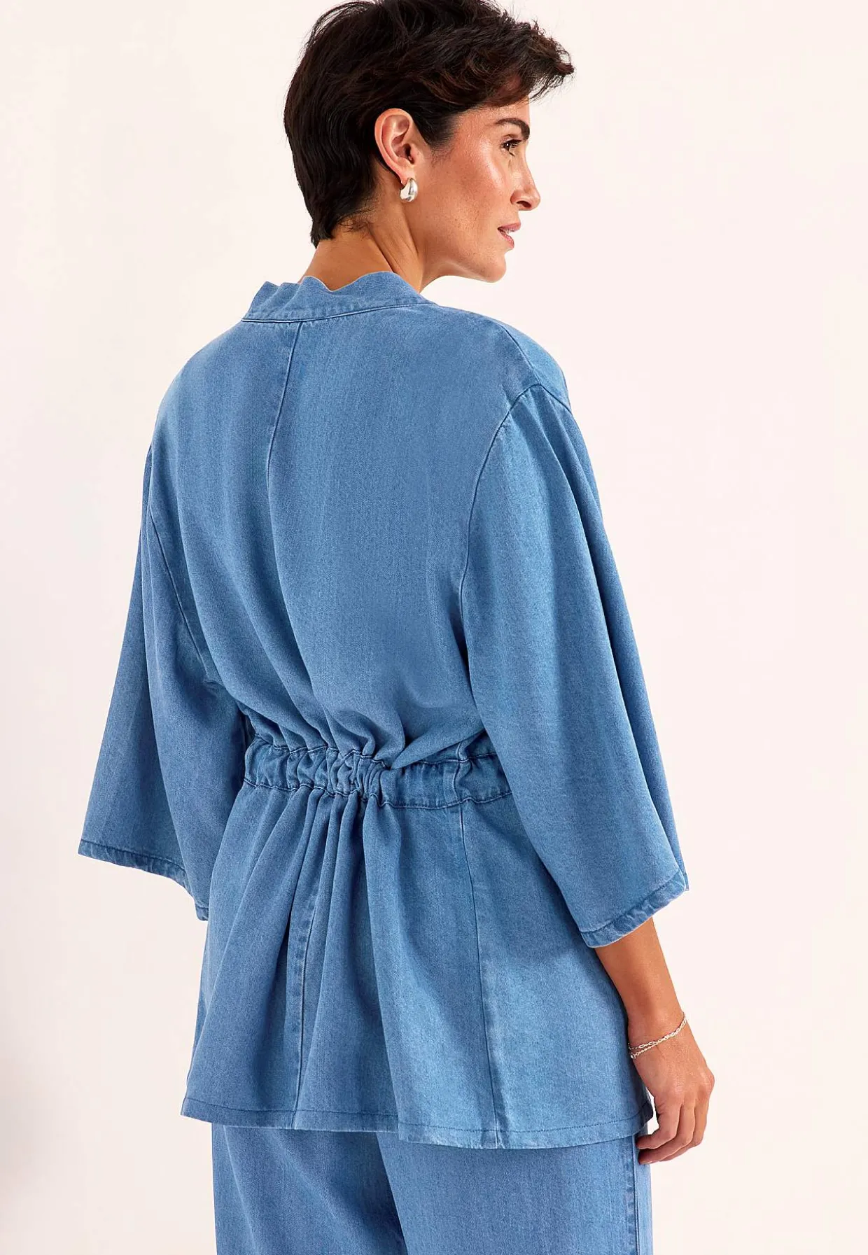 Ultrablød Premium kimonojakke i denim | Cellbes