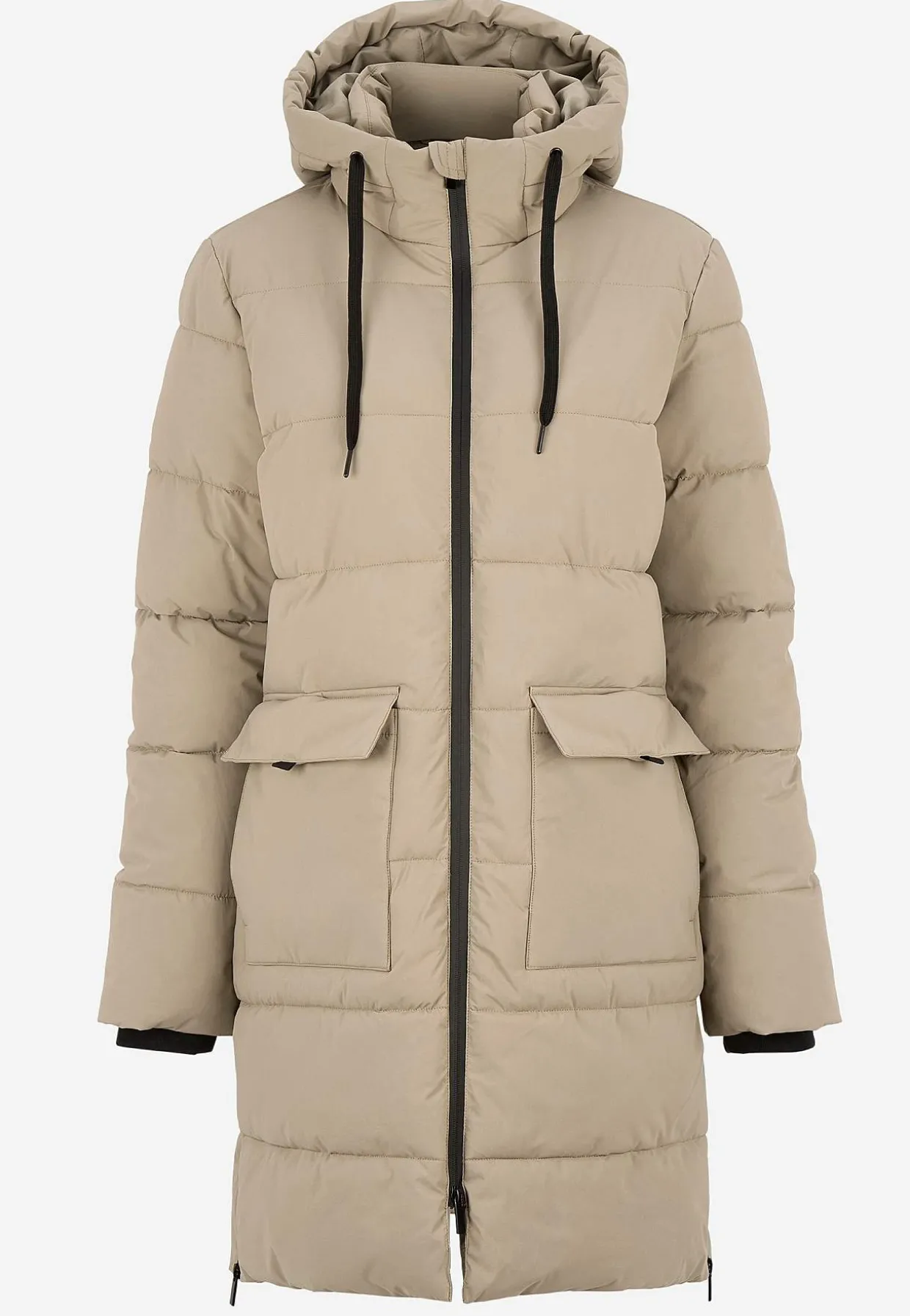 Varm jakke med sidelynlåse nederst