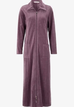 Velour, lang morgenkåbe Wilma