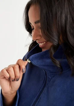 Velour, lang morgenkåbe Wilma