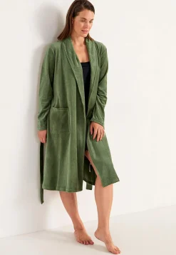 Velour morgenkåbe