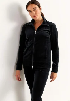 Velourjakke med lynlås Wilma