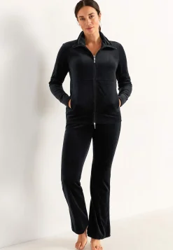 Velourjakke med lynlås Wilma