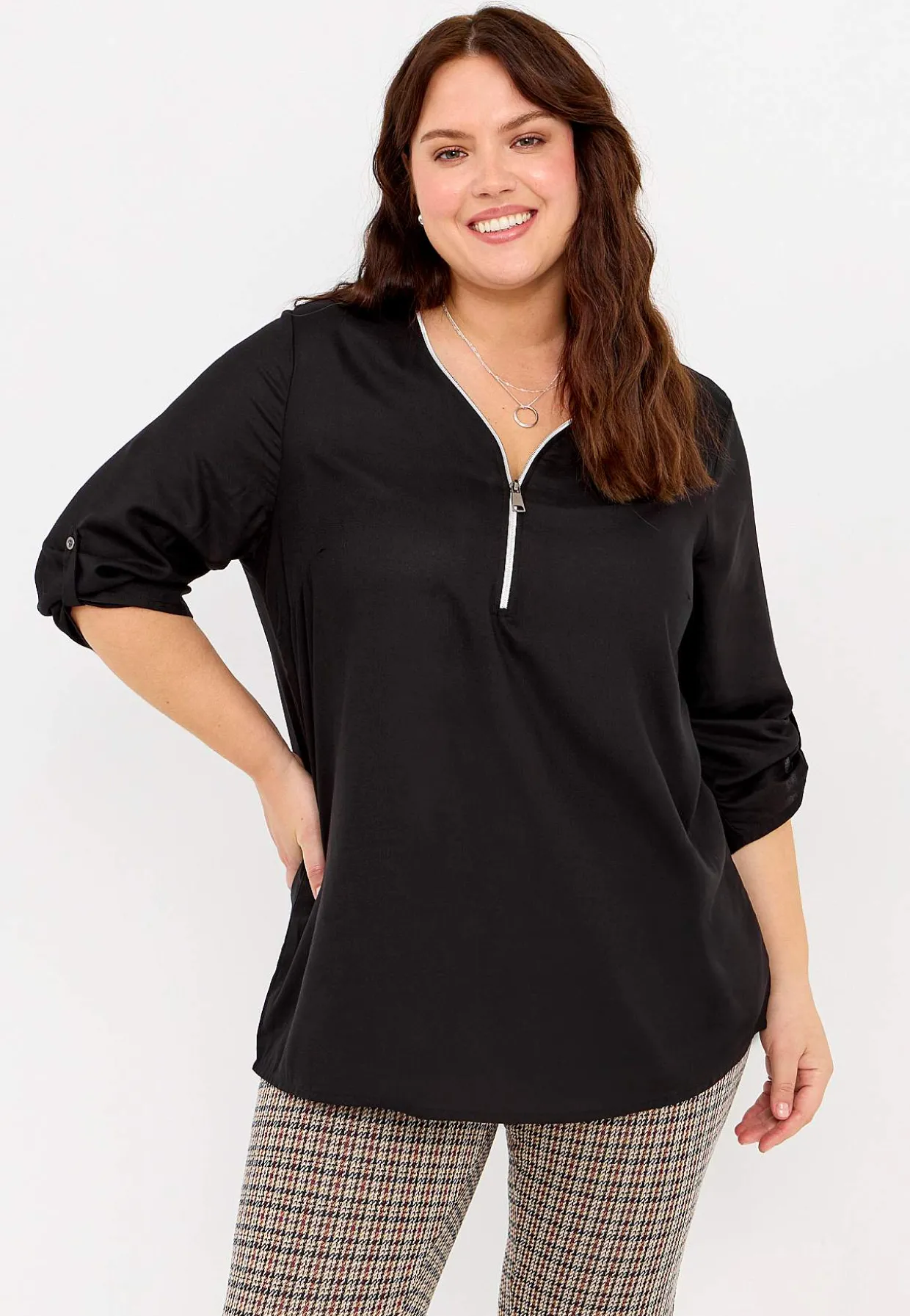 V-halset tunika i to længder