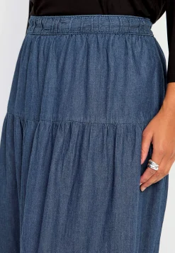 Volantnederdel i denim