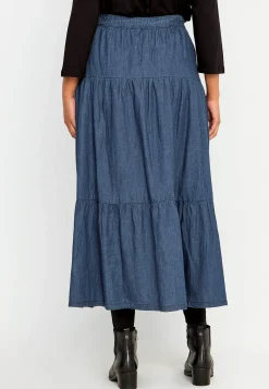 Volantnederdel i denim