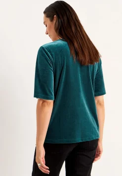 V-udskåret fløjlstop